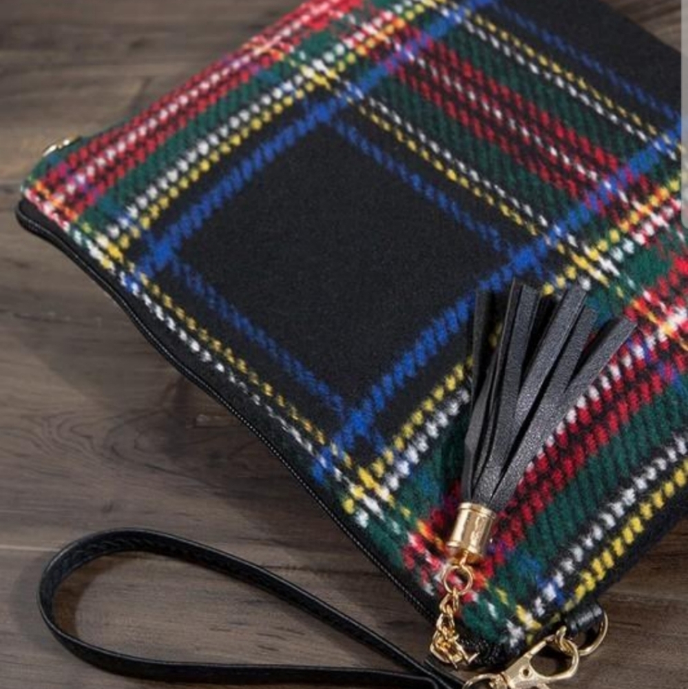 Plaid Crossbody/Clutch